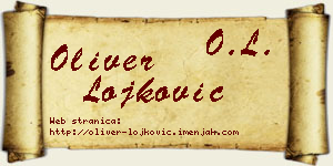 Oliver Lojković vizit kartica
